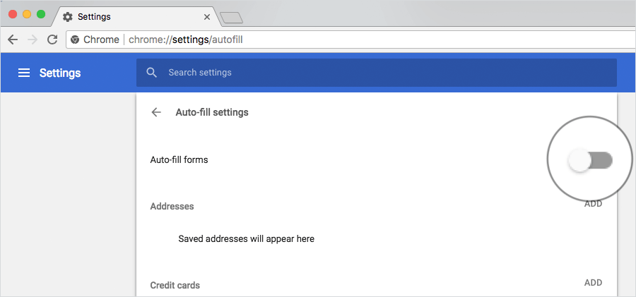 Stop Saving Credit Card to Google Chrome on Mac or Windows PC