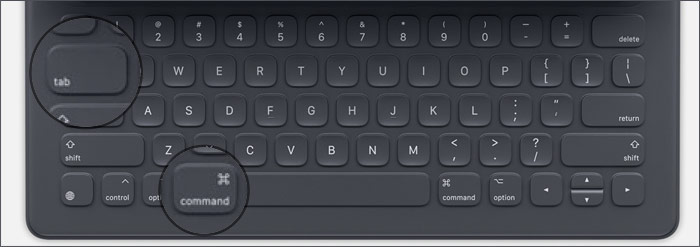 Switch between apps with the Smart Keyboard