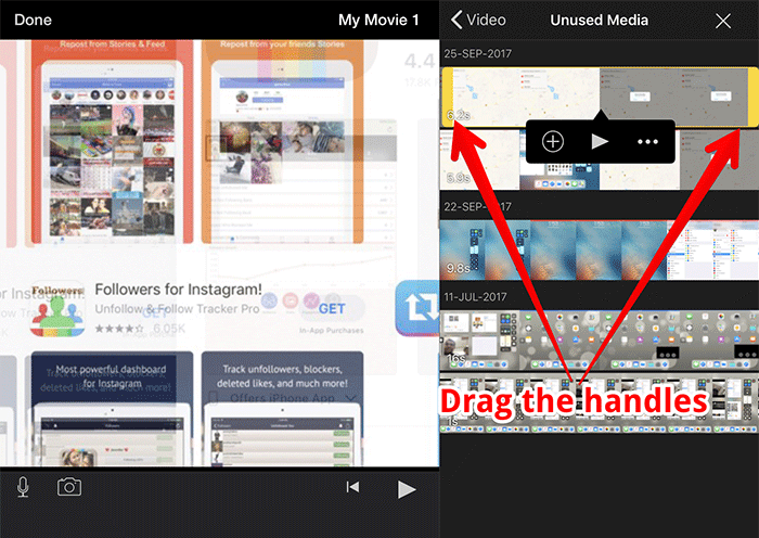 Trim Videos in iMovie on iPad
