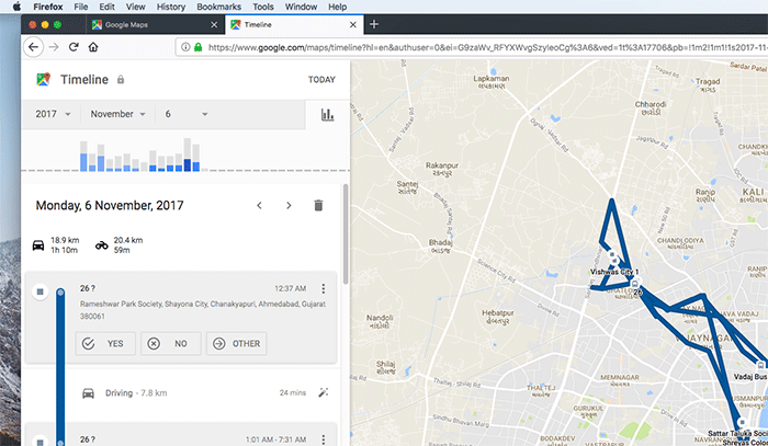 View Google Maps Timeline on Mac or Windows PC