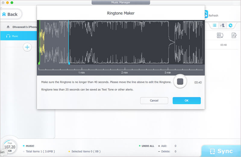 Create iPhone Ringtone Using DearMob on Mac or Windows PC