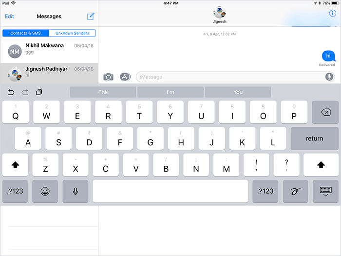 Move iPad Keyboard