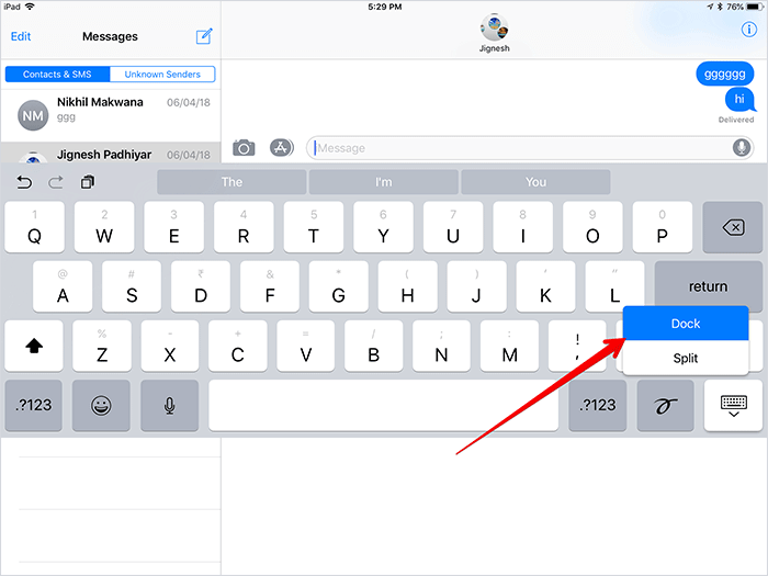 How to Move the iPad Keyboard on the Screen - 96