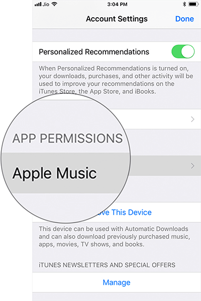 How to Deauthorize Third Party App Permissions for Apple Music - 95