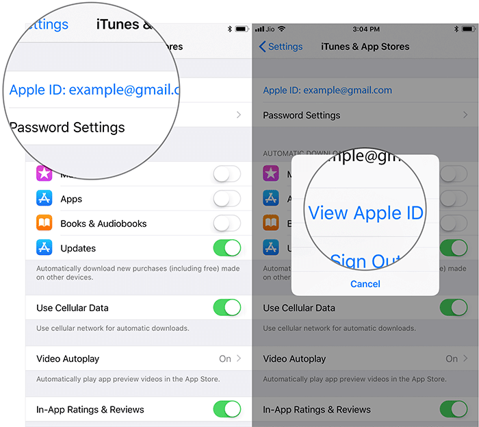 View Apple ID on iPhone or iPad