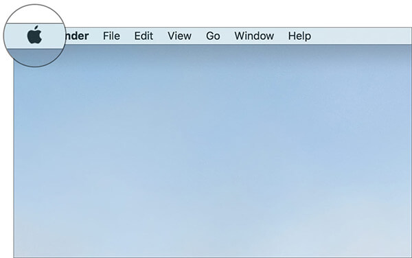 Click on Apple menu on Mac