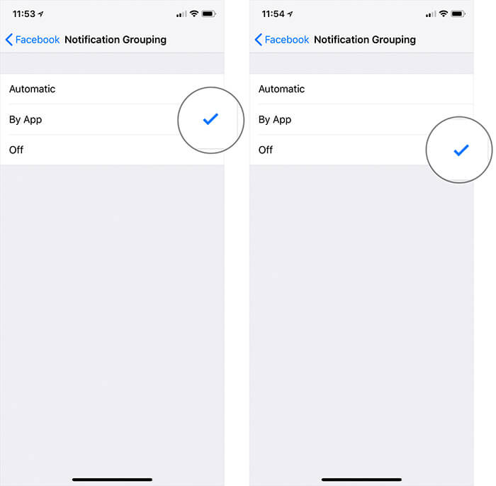 Turn Off Group Notifications by App in iOS 12
