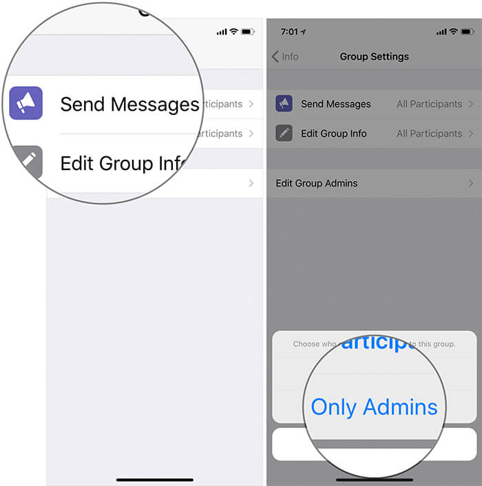 Allow Only Admins to Send Group Messages in WhatsApp on iPhone