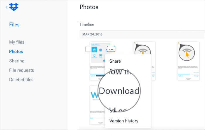 Download DropBox Photos to Mac or Windows PC