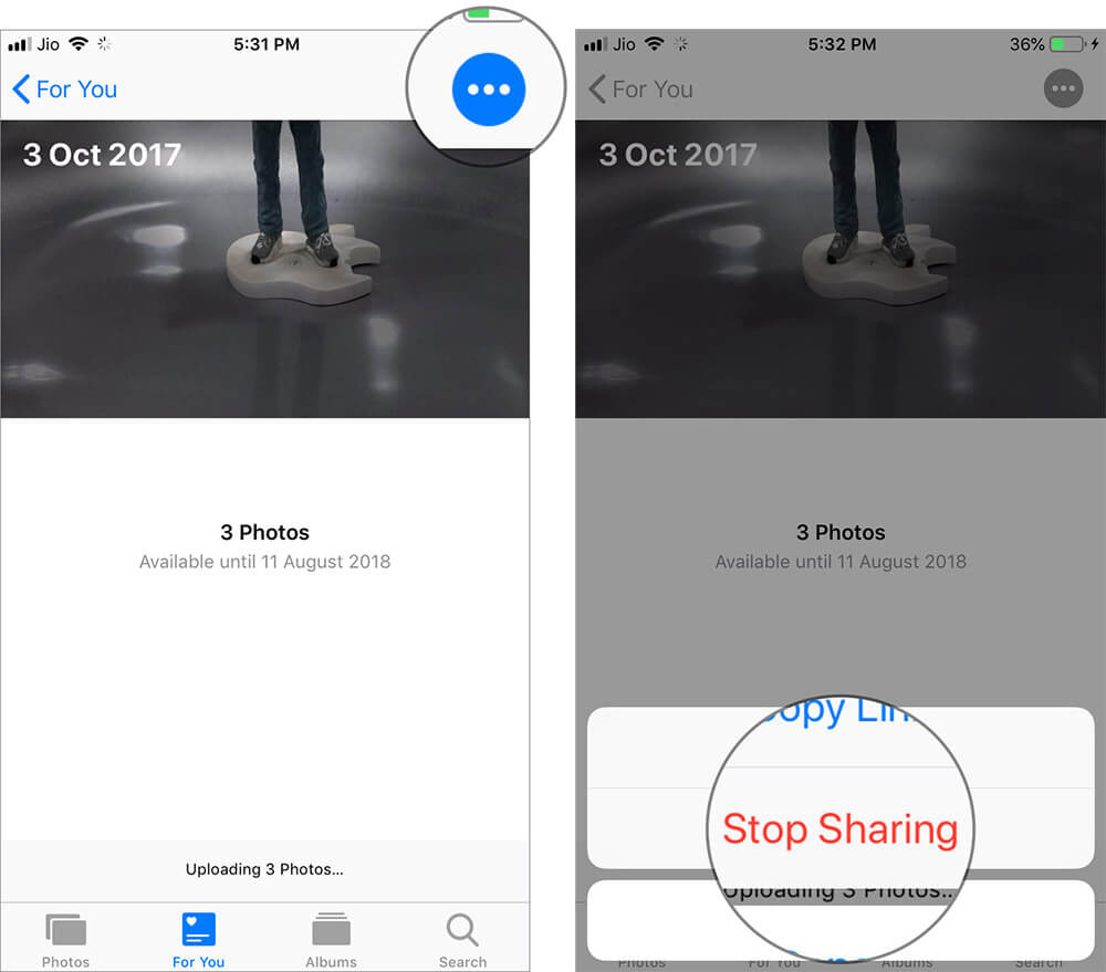 Stop Viewing Shared Photos in iOS 12 Photos App