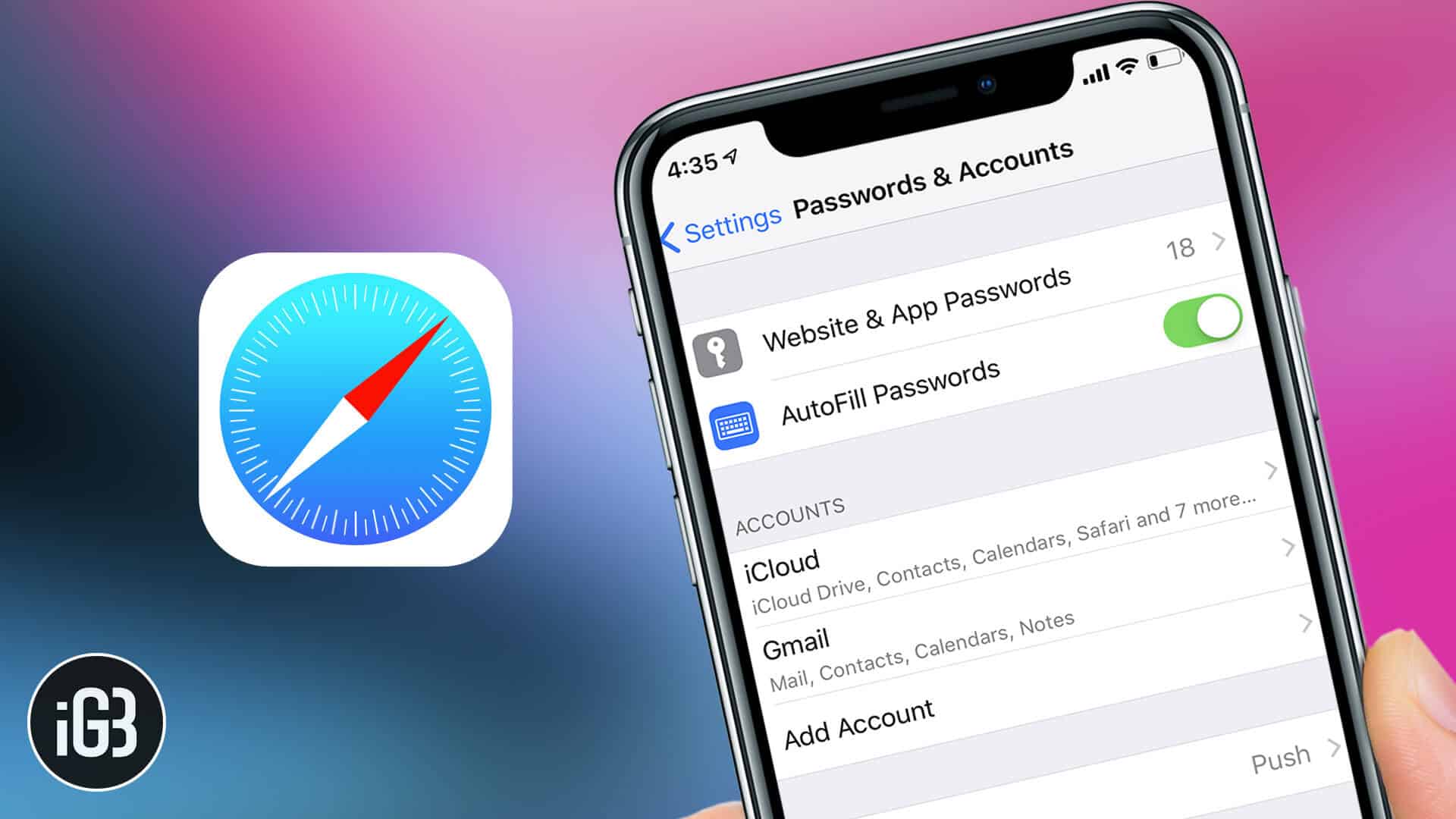 How to allow safari to save passwords for websites on iphone or ipad