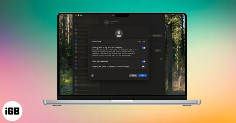 Set up guest user on your mac