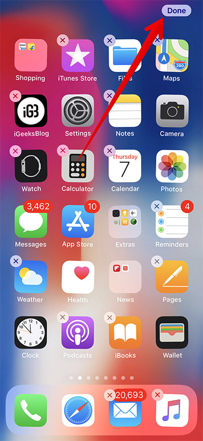 How to Stop Wiggling App Icons on iPhone X Series - 8