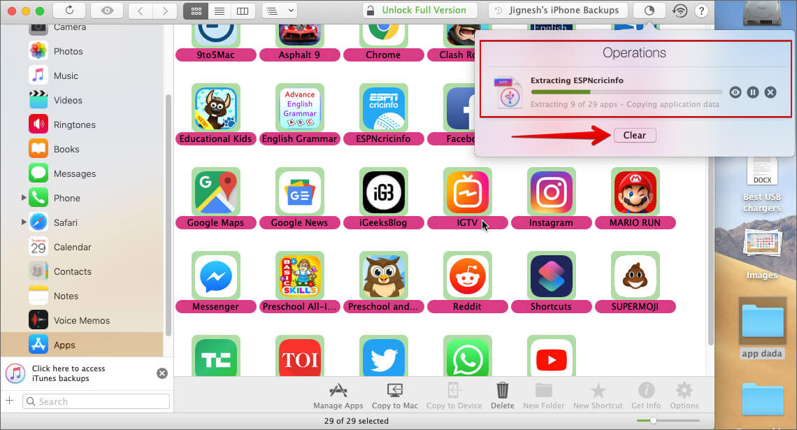 How to Backup and Install iPhone Apps from Mac Windows Without iTunes - 12