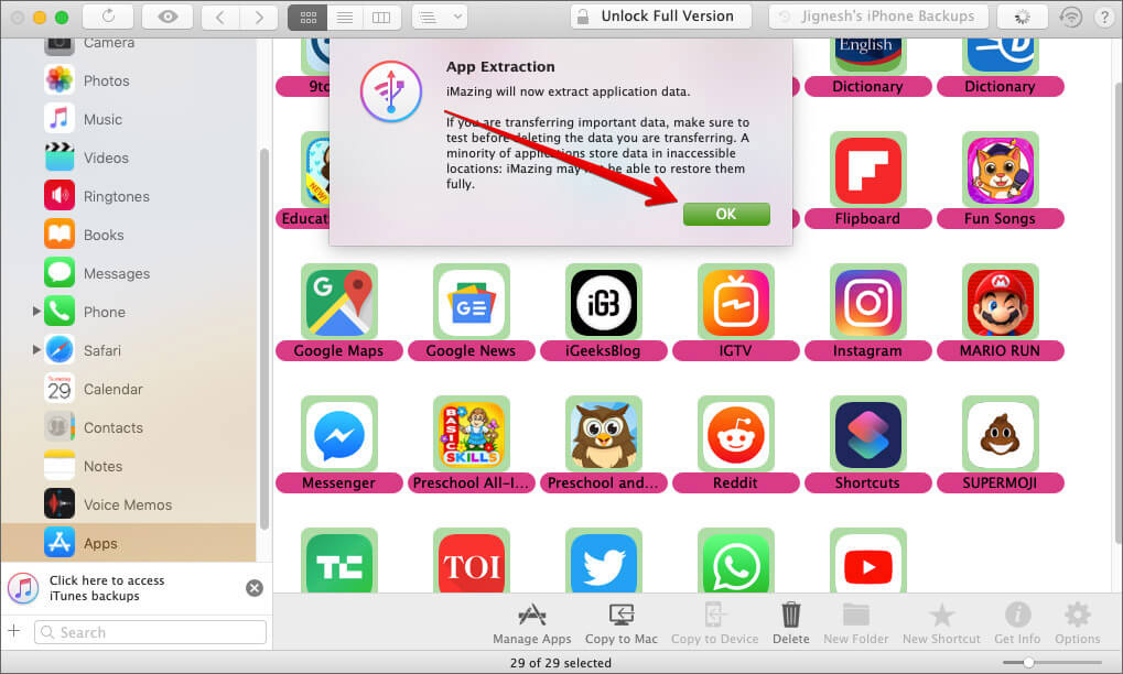 How to Backup and Install iPhone Apps from Mac Windows Without iTunes - 14