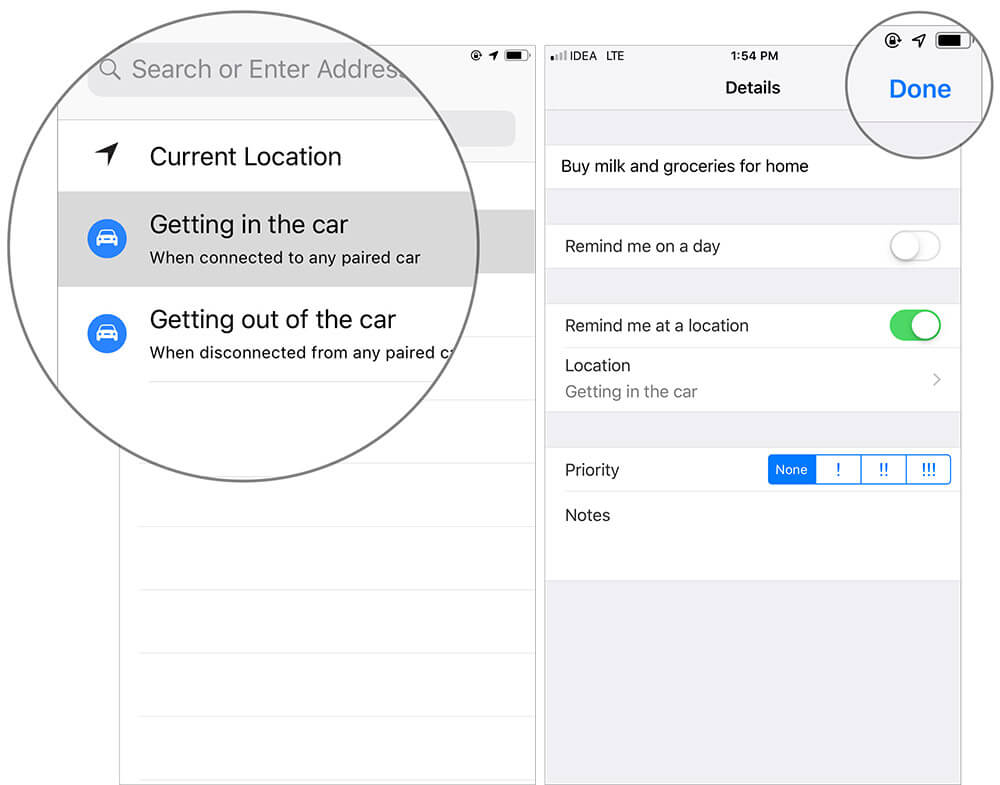 How to Create Reminders on iPhone   Alert You Getting In Out of Car - 67