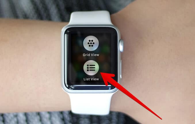 Switch Between List View and Grid View on Apple Watch