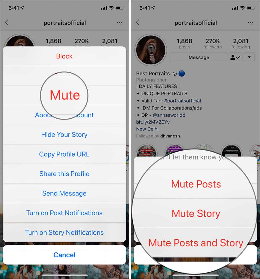 Mute Instagram Story on iPhone Without Unfollowing