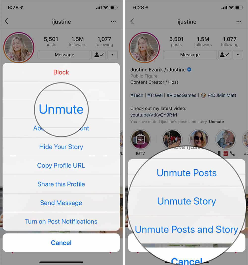 Unmute Instagram Story or Post on iPhone