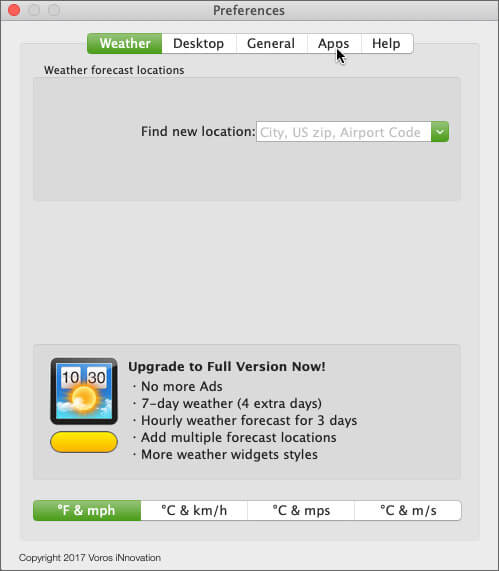 Weather Widget Desktop Mac App Pro Version