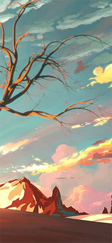 Artistic Landscape Wallpaper for iPhone XS