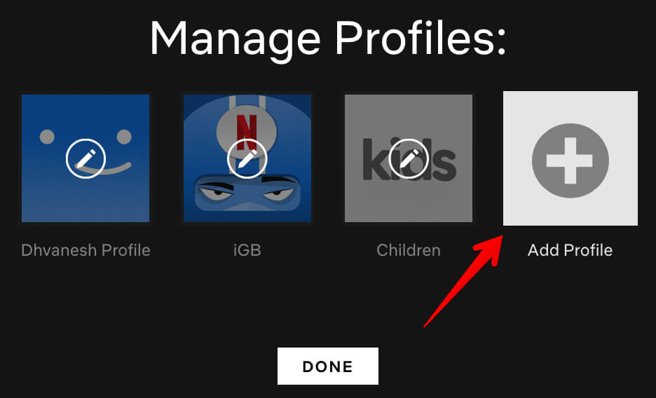 Create Netflix Profile