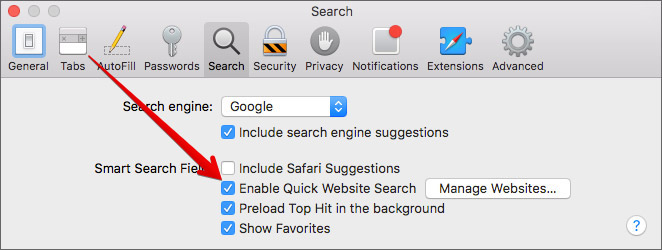 safari search feature Enable or Disable Quick Website Search in Safari on Mac