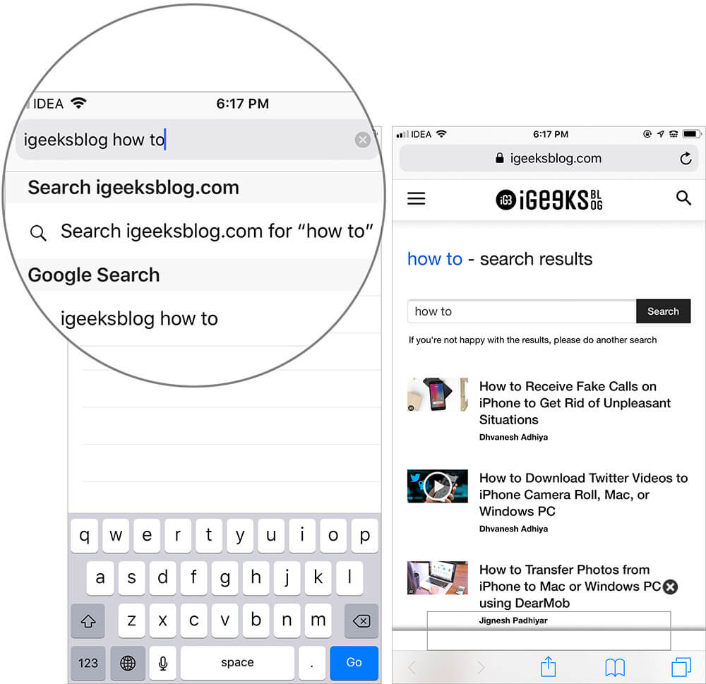 Use Quick Website Search in Safari on iPhone and iPad