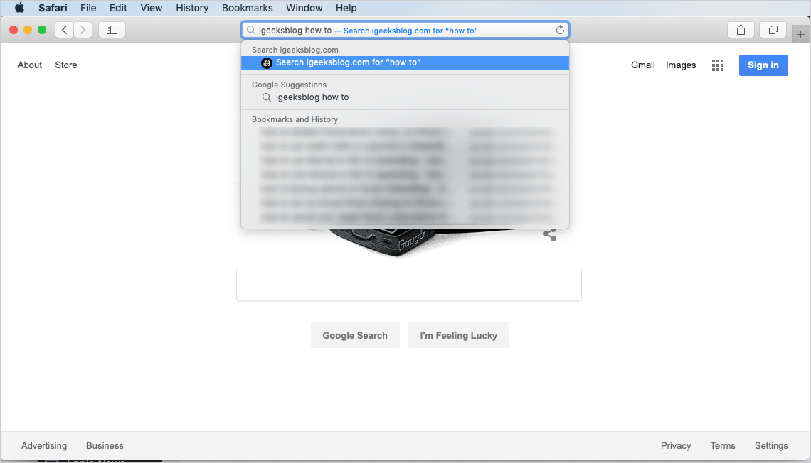 safari search feature Use Quick Website Search on Mac