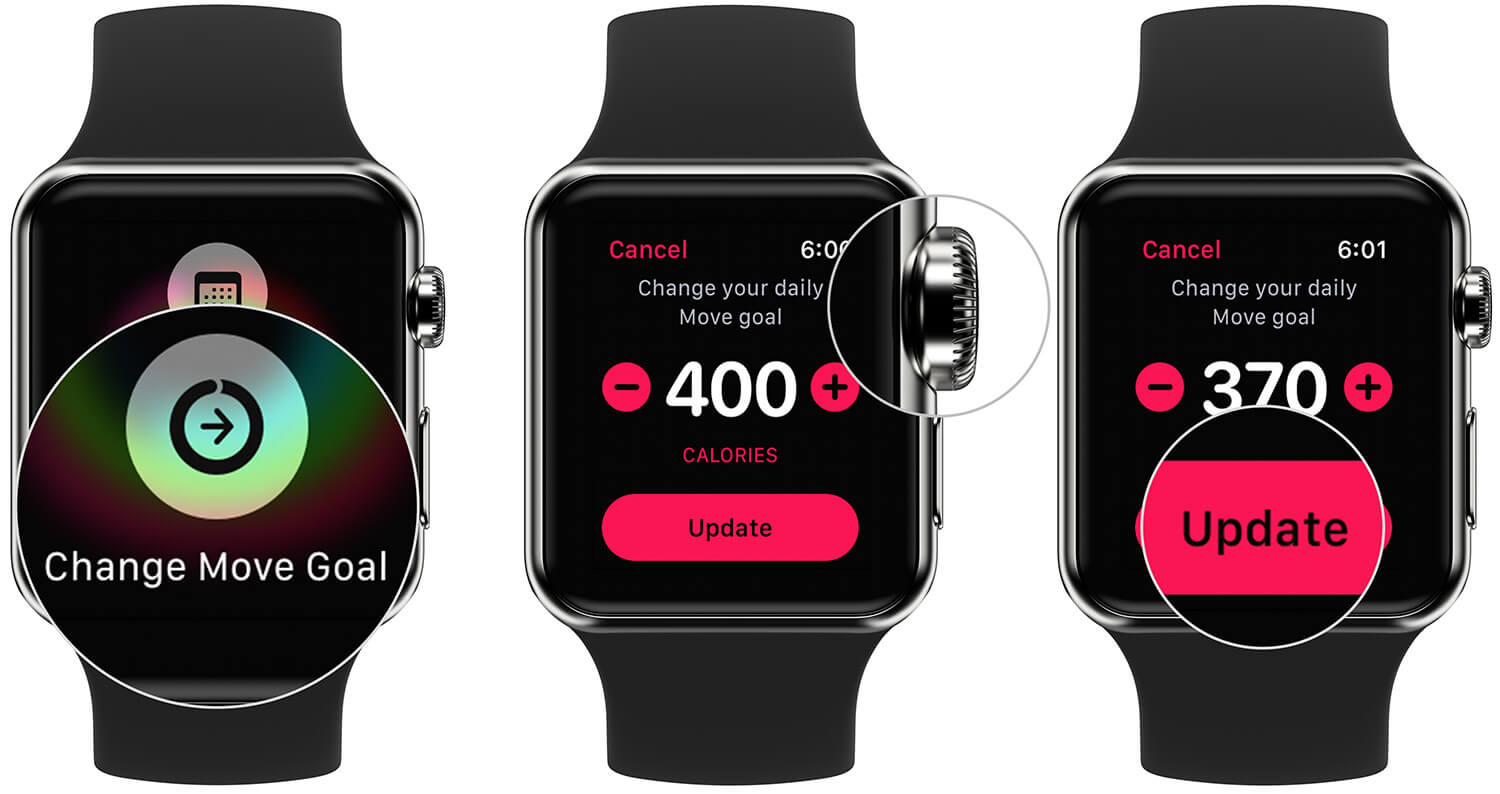 Change Move Goal on Apple Watch