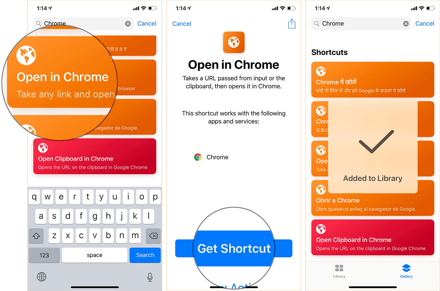 Download Open in Chrome Shortcut on iPhone or iPad