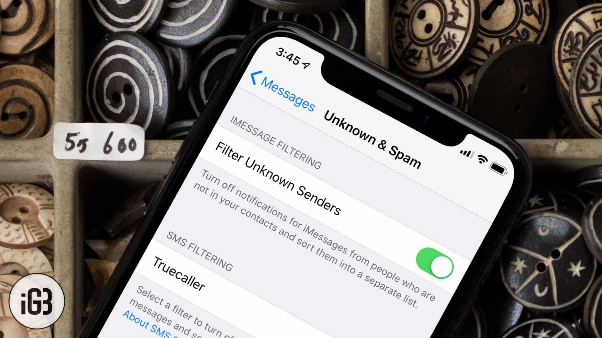 How to filter imessages from unknown senders on iphone or ipad
