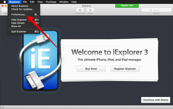 Open Third party App and Click on Preferences on Mac