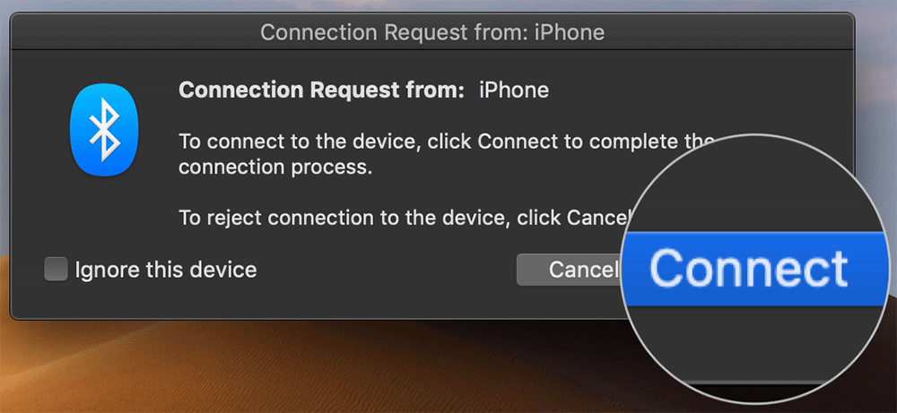 Pair Mac with iPhone or iPad