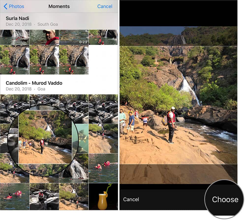 Select Photo and tap on Choose in File Converter App