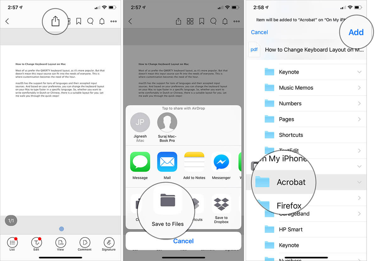 Share Password Protect a PDF File on iPhone and iPad