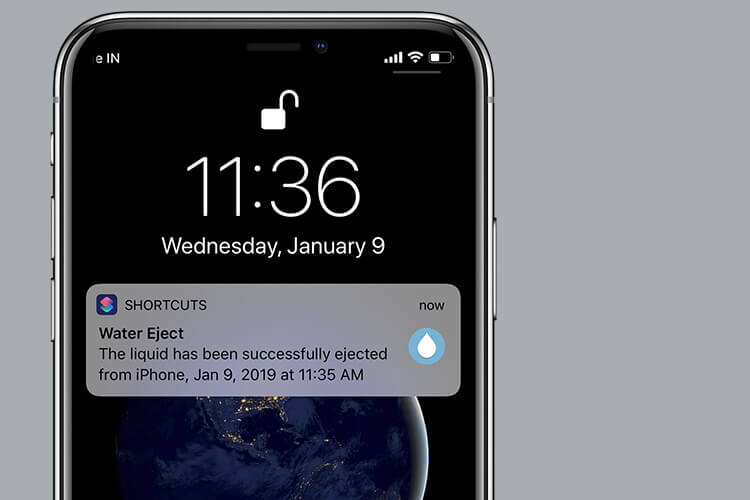 Water Eject Siri Shortcut