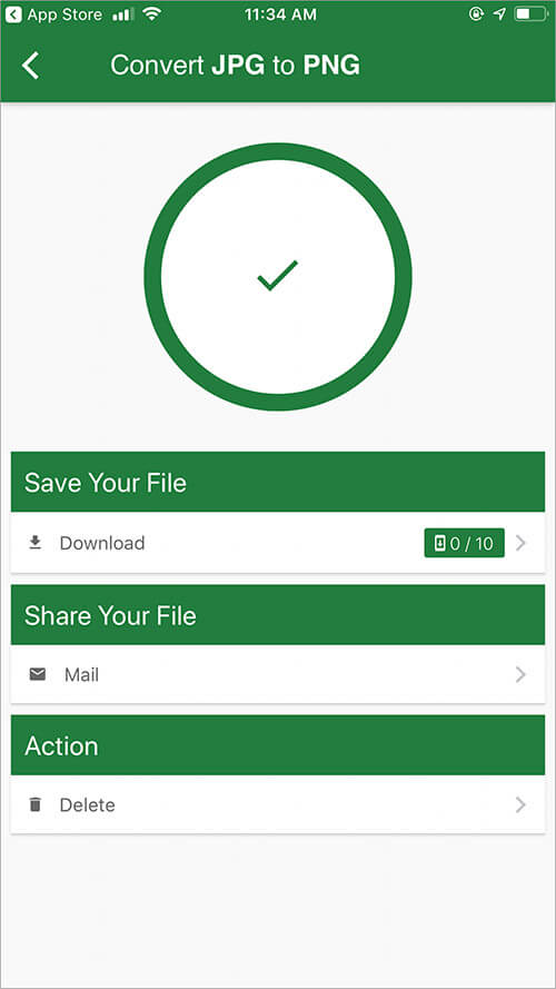 You can save your convert image on iphone You can Save your convert image on iPhone
