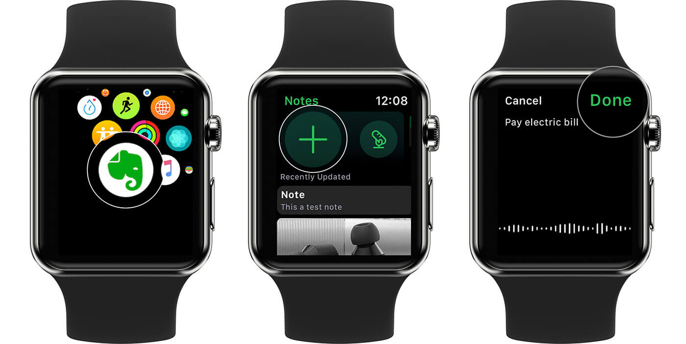 Create Evernote Reminders On Apple Watch