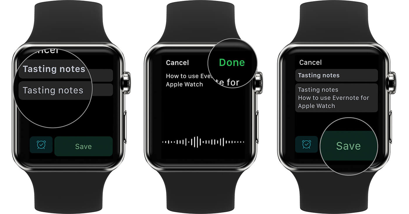 Create Voice Notes on Evernote from Apple Watch