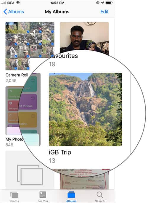 Created Custom Memories in iOS Photos App