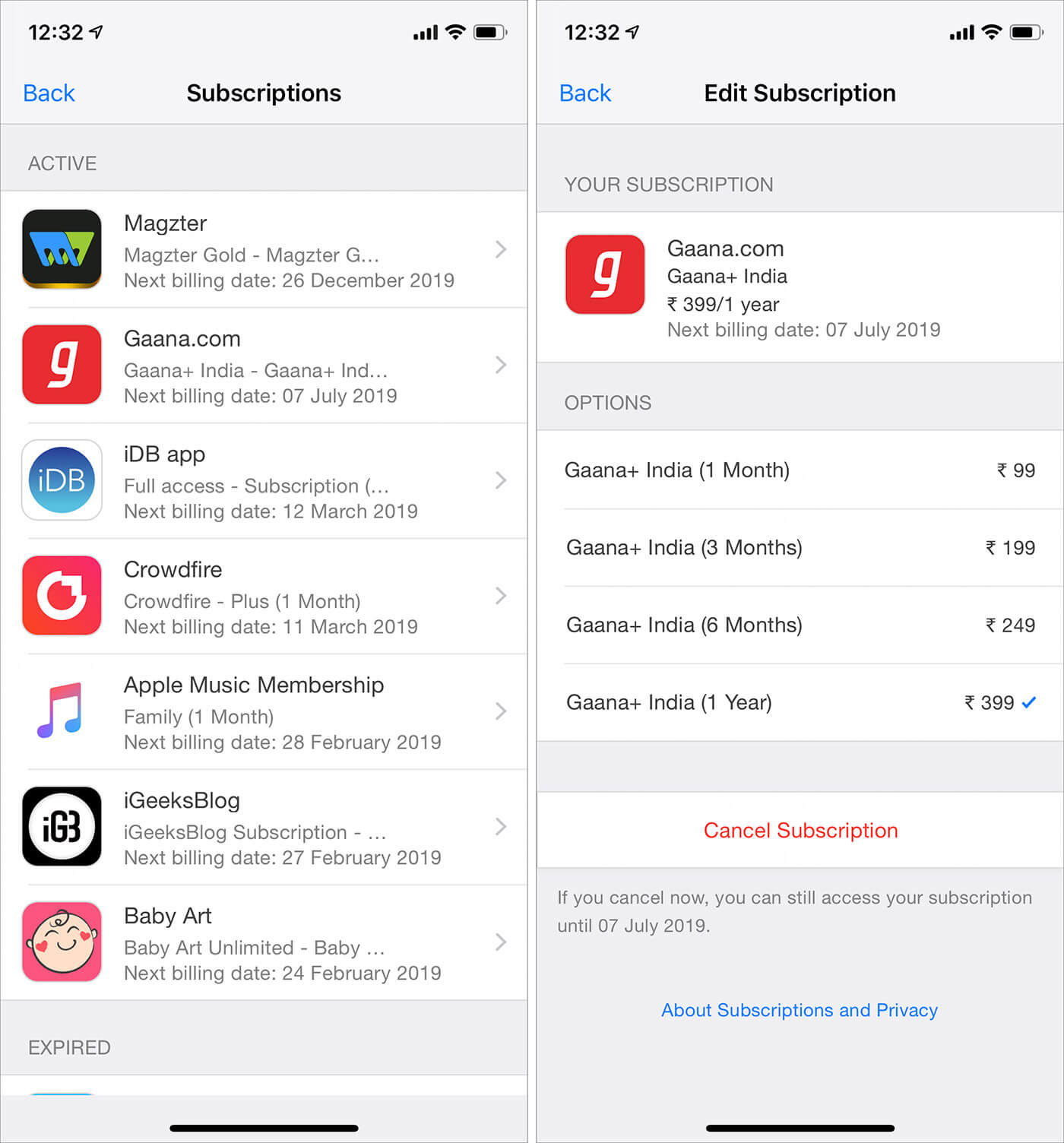View App Store Subscriptions on iPhone and iPad