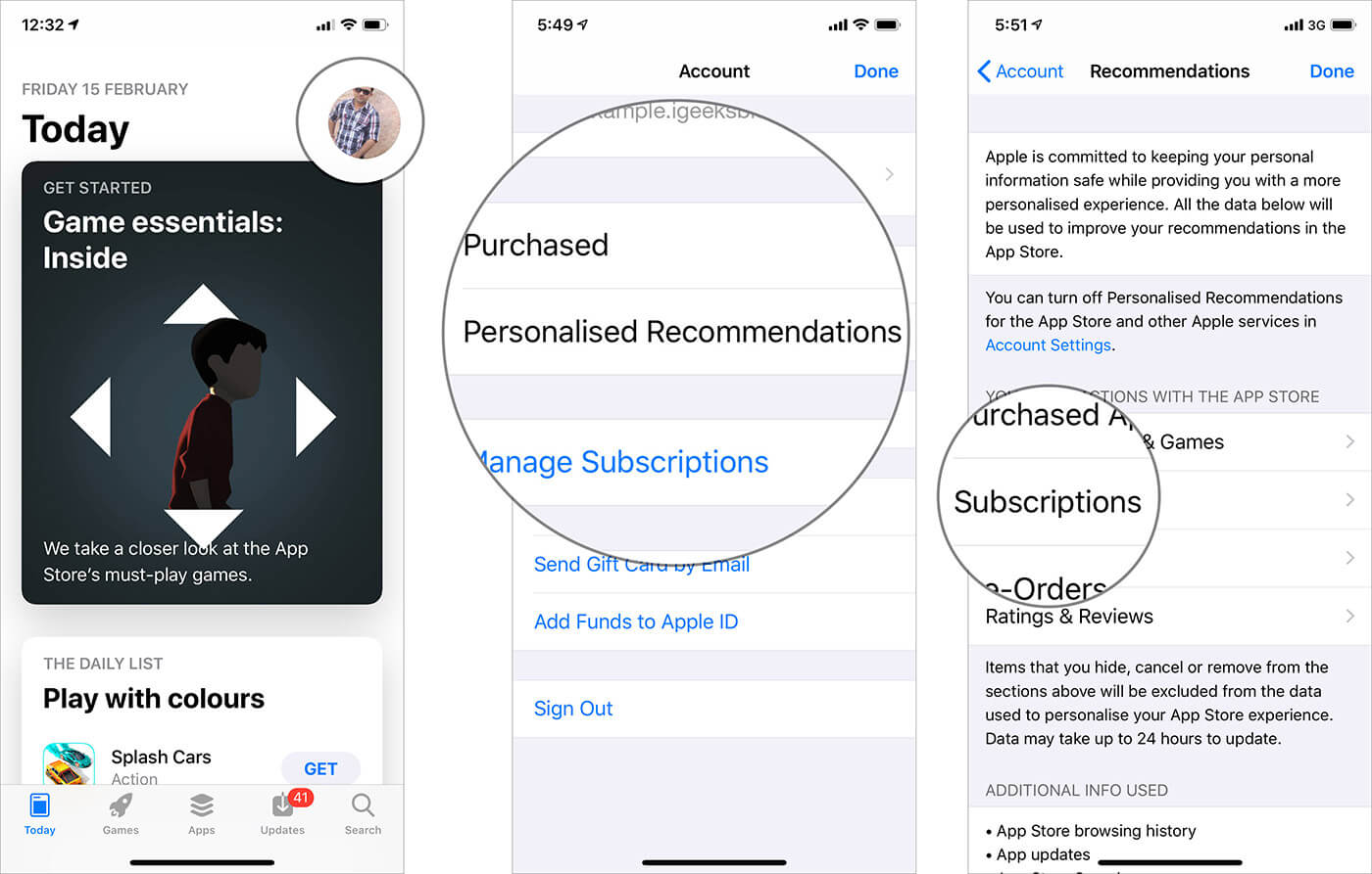 View, Change or Cancel Subscriptions on iPhone or iPad from App Store