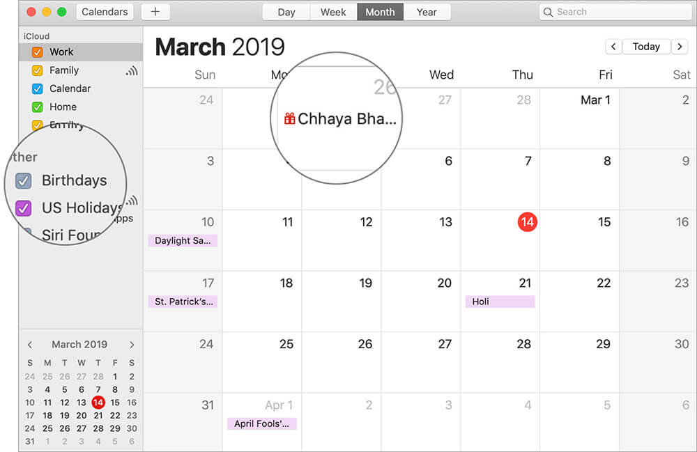 How to View Birthdays in Apple Calendar App on iPhone iPad or Mac Enable Birthdays in Apple Calendar on Mac