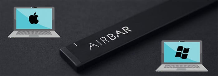 AirBar Functionality on MacBook Air and Windows 10 Laptop