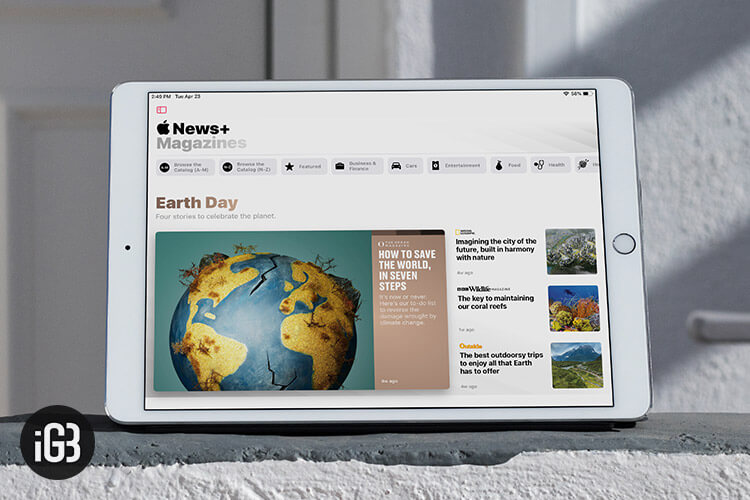 Read magazines with Apple News Plus