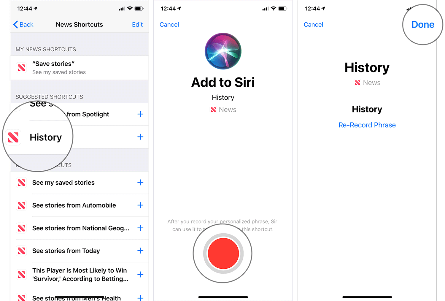 View Apple News History Using Siri Shortcuts on iPhone or iPad