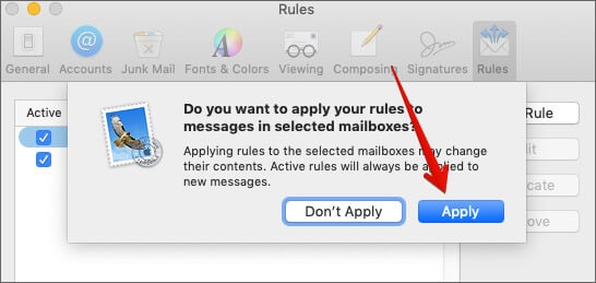 Apply Color Code in Mail App on Mac