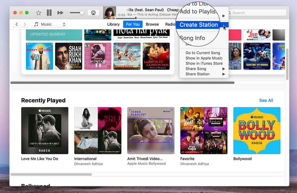 Make Custom Radio Station in Apple Music on Mac and PC