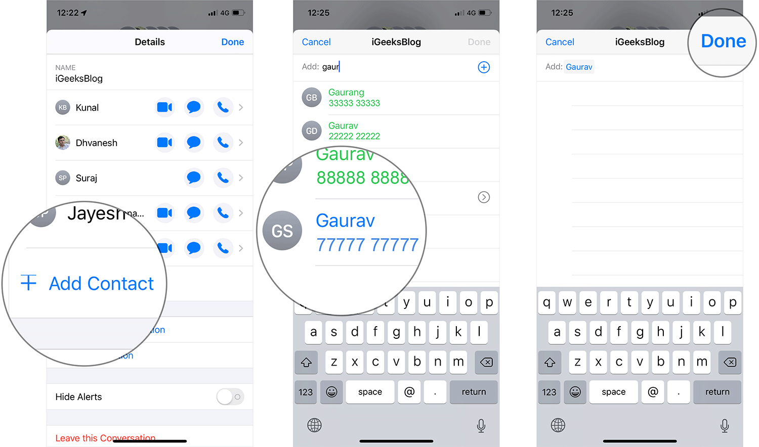 Add Contact to iMessage Group Chat on iPhone or iPad